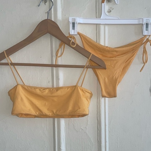 BOND EYE AUSTRALIA BOND-eye BIKINI MANGO CREAM ORANGE S REVERSIBLE EUC - Picture 3 of 3